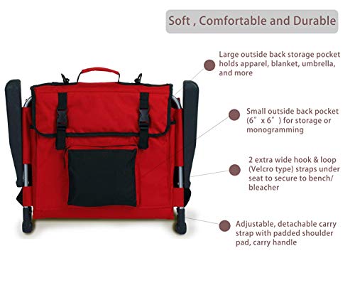 Picnic Plus Stadium Seat with Arms, Straps to Bench & Bleachers - Thumbnail 4
