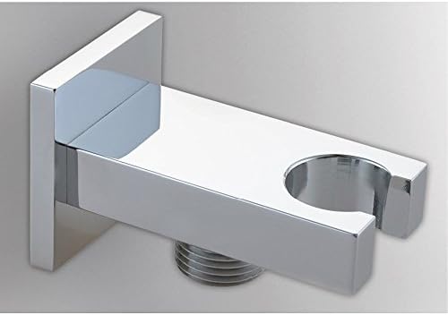 WFU A312 Solid Brass Bathroom Wall Mount Shower Supply Elbow with Showerhead Bracket - Chrome