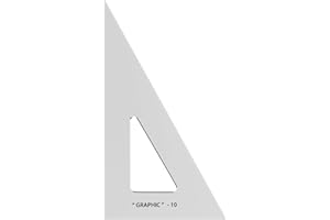 ALVIN Transparent Academic Triangle 30/60 Degree 10" Model S1390-10 Multipurpose Tool for Drafting Design and Architecture Great for Machining and Woodworking - 10 Inch