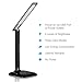 Vont Dimmable LED Desk Lamp - Elegant, Modern and Adjustable - 3 Colors - 5 Brightness Levels - Reading, Studying & Relaxation Modes -Environmentally Friendly - Black