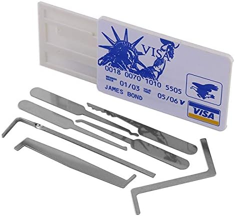 Portable Lock Pick Practice Tool Kit for Locksmith 8PCS