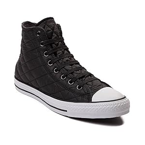 Image of Converse Chuck Taylor All Star Lo Sneaker (Mens 10/Womens 12, Hi Top Quilted Sneaker Black)