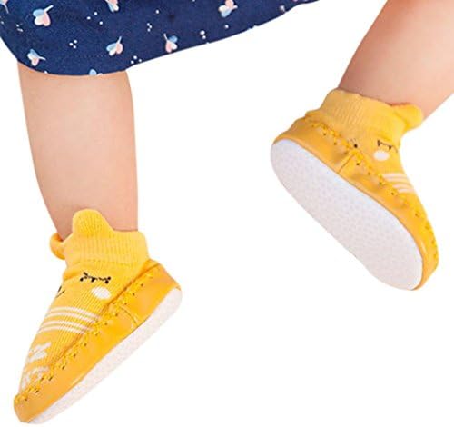 Falaiduo Newborn Toddler Baby Girls Boys Anti-Slip Socks Slipper Boots for 0-4 Years