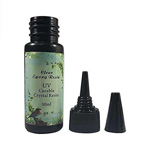 Frenshion 5 Pieces 30ML Crystal Epoxy Resin UV Glue Nail Art Tools For DIY Home Professional Handcraft Jewelry Earrings Necklace Bracelet Nail Art Accessories