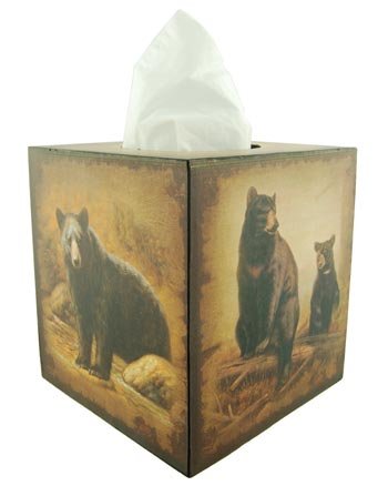 Bear Square Tissue Box Holder