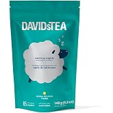 DAVIDsTEA Valerian Nights Herbal Tea Bags, Caffeine-Free, 65 Count | Apple, Roasted Coconut, Rooibos, Chamomile, Caramel and Valerian Root, Sweet and Creamy, Vegan, Cozy Bedtime Ritual