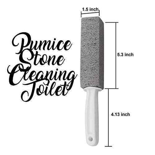 Pumice Stone Toilet Bowl Cleaner, NonScratch, Remove Stains from