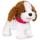 WEofferwhatYOUwant Robot Dog Interactive Voice Command, Plush Labradoodle | Responds to 12 Commands, Walks, Barks, Dances, Sings, Lifelike Realistic Goldendoodle for Seniors Safe Fun for Kids,Toddlers