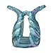 5 inch Large Jaw Clip Hair Claw with Leaf Design - Speckled Blue