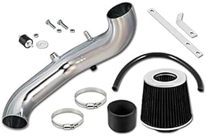Velocity Concepts 3" Black Short Ram Air Intake Induction Kit + Filter Compatible with 02-06 Acura RSX Type-S 2.0L L4