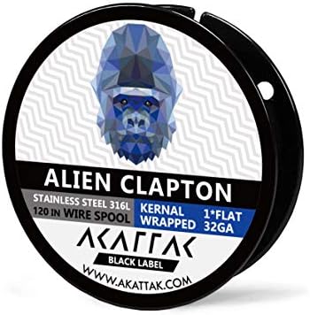 Alien Clapton Spool Stainless Steel 316 L Prebuilt SS 316 L Wirespool 10 Ft / 120 Inch by AKATTAK