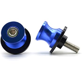 2pac M8 Motorcycle Universal Swing armSliders Spools CNC Swing Arm Stand Screw For Kawasaki Honda BMW SUZUKI and More (blue)