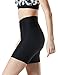 TSLA Women's High Waisted Bike Shorts, Workout Running Yoga Shorts with Pocket, Athletic Stretch Exercise Shorts, 7'' Pocket Black, Large