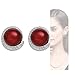 Red Clip on Earrings with Erxtra Large Faux Pearl Antique Cute Earrings for Women