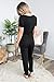 Cinyifaan Women's V Neck Casual Loose Long Jumpsuits Romper Playsuit with Belt,Small,Black