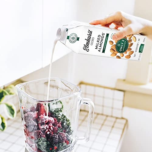 Elmhurst 1925 Unsweetened Almond Milk, Shelf Stable Milked Almonds