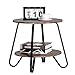 Coavas Round End Table Round Side Table Nightstand Small End Tables Industrial Side Table for Living Room Bedroom Nightstands Modren Side Table 18.1x18.1x17.7 inches, Brown