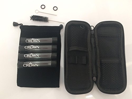4 x TWISTY QUARTZ REPLACEMENT TUBES With Zipper Case & Microfiber Bag