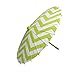 Quasimoon PaperLanternStore.com 32 Inch Light Lime Green Chevron Paper Parasol Umbrella