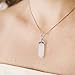 WTF! Crystal - White Jade - Healing Pointed Crystal Pendant for Necklace or Bracelet Gift for Friends And Family