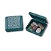 Indestructo Pill Boxes - 6 Per Package (2 Black, 2 Green, 2 Pink - One of each Color is Plain, One of each Color is Pattern)