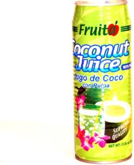 Fruita Coconut Juice with Pulp (Jugo De Coco Con Pulpa) - 17.5fl Oz (Pack of 4)