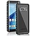 Samsung Galaxy Note 8 Waterproof Case, Meritcase Galaxy Note 8 IP68 Waterproof Full Body Snowproof Dustproof Shockproof Case with Kickstand for Snowmobile Swimming Surfing Diving-- (Black/Clear)