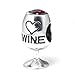 Queenberry .925 Sterling Silver Red Wine Lover Glass Cup Heart Love Cubic Zirconia Bead for European Charm Bracelets