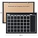 Excello Global Products Framed Calendar Chalkboard: Includes Chalk & Magnets 23.5