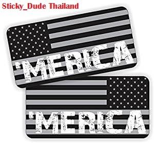 2 (two) pcs - 1" x 2" inches AR15 Lower American Flag Black Ops MERICA Vinyl Decals | Stickers AR-15 5.56 | Helmets Hard Hats Toolbox “Peel and Stick” from STICKY DUDE Thailand