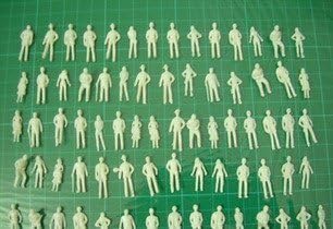 Preiser diorama model people mini figure 100 body set Plastic Watch N gauge (1: 150)