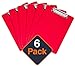 Plastic Clipboards (Set of 6) Multi Pack Clipboard (Red) Strong 12.5 x 9 Inch | Holds 100 Sheets! Acrylic Clipboards with Low Profile Clip | Cute Aesthetic College School Supplies for Girls and Boys