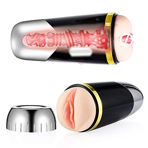Sexspielzeug Männer Masturbieren Mann Taschenmuschi Masturbator, Muschi Pussy Blowjob 3D Realistisch Vagina Silikon Masturbatoren mit 7 Vibrationsmodi, Automatischer 608 G