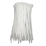 HS Clear Zip Ties 6 Inch Small (100 Pack) 18 LBS Self Locking Zip Ties White Nylon Ties Thin,Strong and Durable