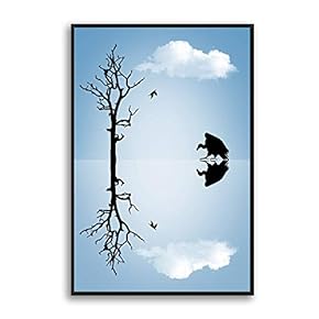 Framed Canvas Wall Art for Living Room, Bedroom Sky Canvas Prints for Modern Home Decoration Ready to Hang - 16"x24" inches