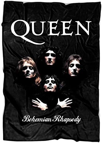 TAMPSHOP Queen Bohemian Rhapsody Soft Fleece Throw Blanket, British Rock Band Queen Fleece Luxury Blanket (Medium Blanket (60"x50"))