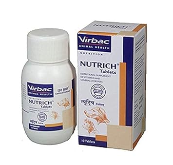 Virbac Nutrich Tablets 60 Pcs Minerals and Vitamins Supplement for Dog & Cat