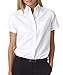 UltraClub Ladies' Classic Wrinkle-Resistant Short-Sleeve Oxford M WHITE