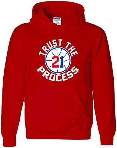 Red Philadelphia Embiid "Trust the Process" Hooded Sweatshirt
