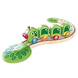 Hape Kids Wooden Railway Lazy Caterpillar Train Set