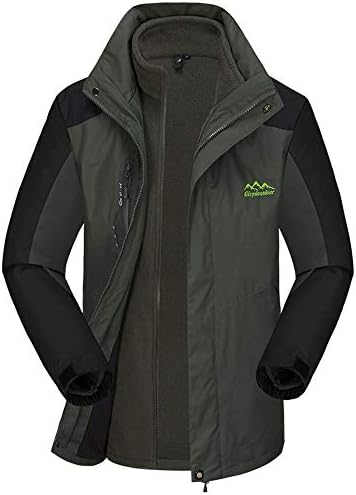 Warm Outdoor Clothes Men Simayixx Windproof Jacket 2 Piece Set Three in One Outdoor Breathable Tops Plus Size