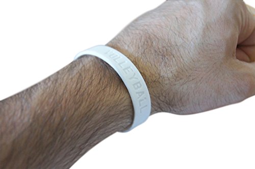 Novel Merk 12-Piece Kids Youth Volleyball White Party Favor & School Carnival Prize Sports Silicone Wristband Bracelet - Thumbnail 3