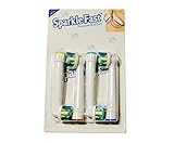 SparkleFast Generic Oral-B Premium Replacement Heads - Professional Floss Action Electric Toothbrush Heads - Designed for Deep Cleaning - Compatible with Most Oral-B Rechargeable Toothbrushes - 4 Pack