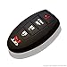 Massimiliano Incas Dobrev Black 4 Buttons Silicone Case Protector Key Fob Smart Car Remote Holder for Nissan GTR R35 (Black)