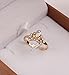 weel Unique Women's adjustable Delicate crown shape ring contracted style