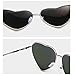 Mily Color Coated Full Metal Frame UV400 Heart Shape Sunglasses Eyewear (Rainbow, Rainbow)