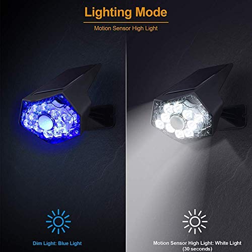 Solar Lights Outdoor 10- LED Optical Lens,PIR Solar Motion Sensor Security Lights,Solar Wall Light IP67 Waterproof Adjustable Angle,Wireless Easy-to-Install for Front Yard,Garden,Patio (2 Packs)