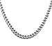Monily High Polished 3mm 16 Inches Stainless Steel Franco Curb Chain Necklace Mens Womens Necklace Jewelry