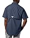 Columbia Men's Bahama II UPF 30 Short Sleeve PFG Fishing Shirt, Collegiate Navy, Small