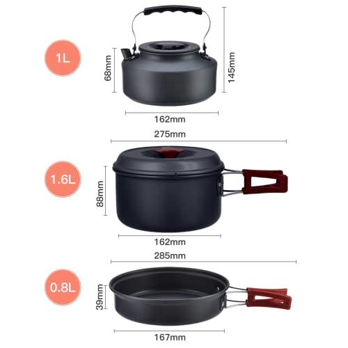 Bulin 37PCS Camping Cookware Mess Kit With Bulin Camping Gas Stove